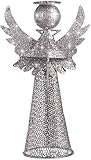 Amosfun Christmas Tree Topper Angel Treetop Glittering Silver Christmas Tree Decoration Christmas...