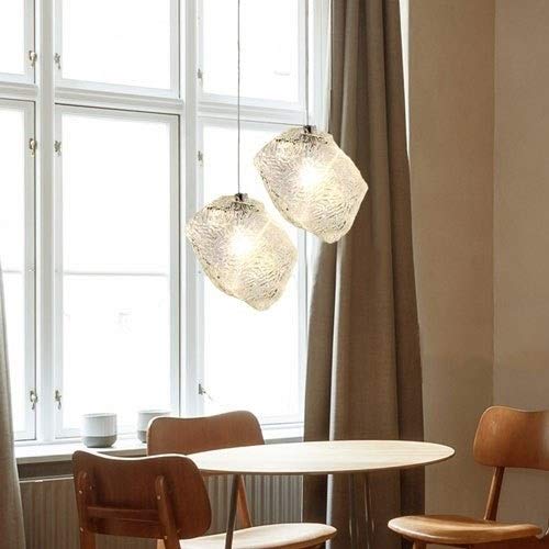 Lámpara colgante de techo nórdica moderna de cristal transparente pequeña 3