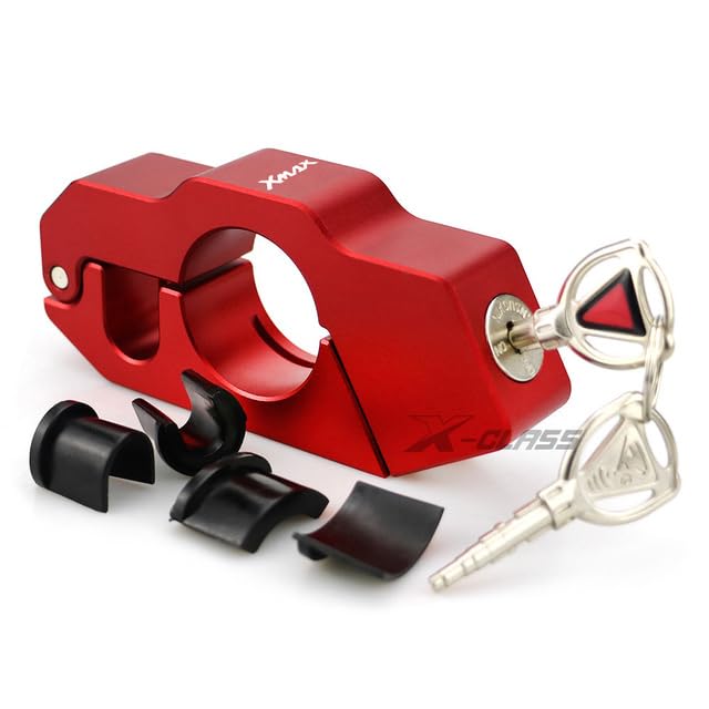 Accessory & Part - Xmax Motorcycle Handle |осk Brake Lever Hand Grips |осk Theft Protection Accessories for Yamahas XMAX 250 300 400 2013-2020 (Red-XMAX)