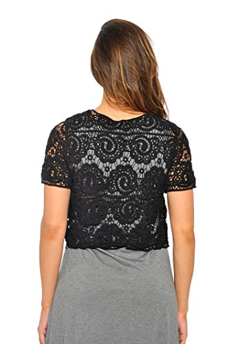 Just Love Bolero Shrug Paisley Crochet Knit Women Cardigan3