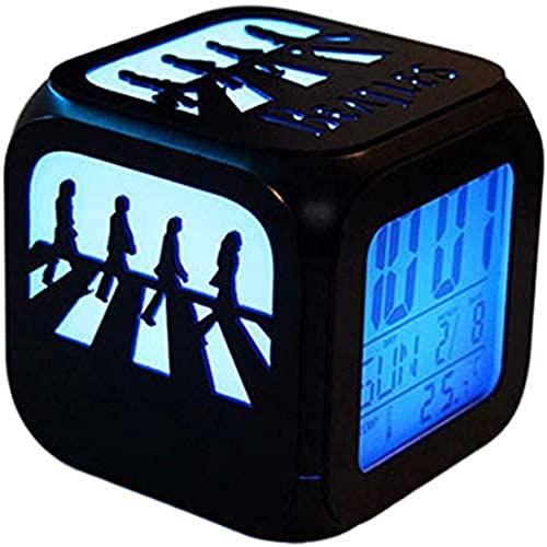 The New Beatles Réveil stéréo 3D créatif, veilleuse LED, horloge électronique pour chambre à coucher, dégradé de… - Les Beatles, Paul McCartney, John Lennon, RIngo Starr, George Harrison The New Beatles Réveil stéréo 3D créatif, veilleuse LED, horloge électronique pour chambre à coucher, dégradé de…