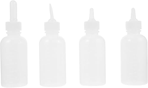 Baluue - Kit de 4 botellas para mascotas, botella líquida para apretar, botella de silicona reemplazable para lactancia, gatitos recién nacidos,