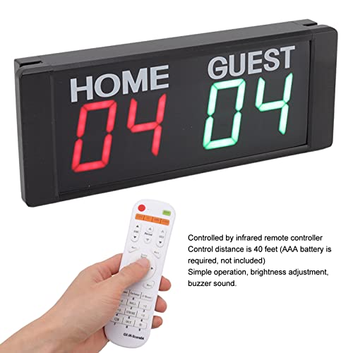 Tablero de marcador digital LED flexman, control remoto por infrarrojos, ajuste de brillo en 5 niveles, 1,5 pulgadas, con zumbido, para fútbol y otros deportes (sin baterías, succión magnética) miniatura 6