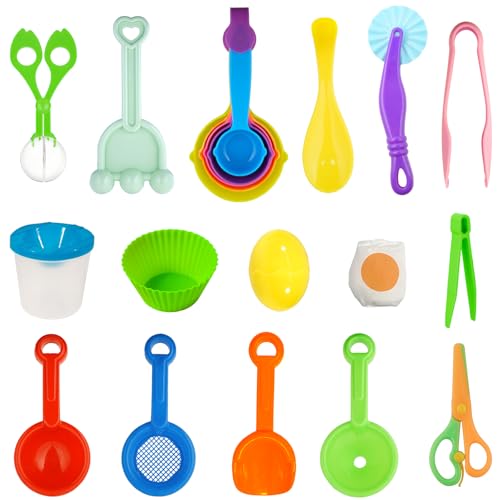 Hiawbon 20 PCS Sensory Bin Tools Sensory Bin Toys for 2+ Years Old