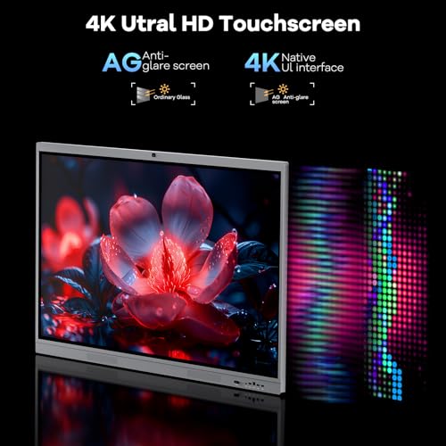 Image of HLEC 55 inch Interactive Smart Board, 4K UHD Touchscreen Digital Whiteboard, Electronic All-in-One Computer for Classroom Home Office Studio Display, 20-Touch 13MP Camera(Wall Mount Included)
