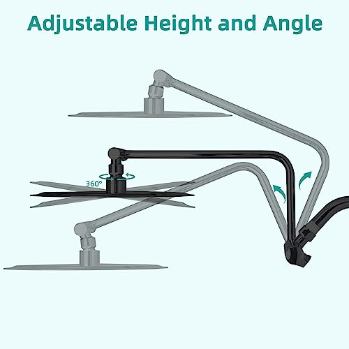 Ifealclear All Metal Round Shower Head, 10” High Pressure Rainfall Shower Head With Handheld Spray Combo, 12 Inch Adjustable Extension Arm, 2 Shower Holders, 70” Hose, Oil Rubbed Bronze #TOP3