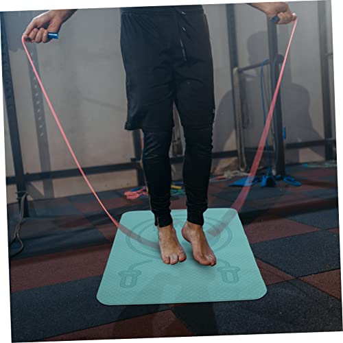 Tpe Rutschfeste Seilspringen Matte 60X40Cm DäMpfende Fitnessmatte FüR Indoor-Training GeräUschdäMpfende Sportmatte FüR Zuhause Multifunktionale Gymnastikmatte in GrüN