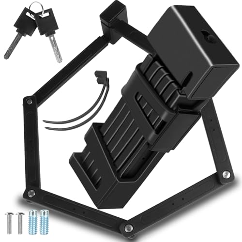 CIOXSOIO Faltschloss Fahrrad, 100cm Fahrradschloss mit 2 Schlüsseln, Diebstahlsicher Fahrradschloss Faltschloss mit Halterung, Rostfrei Fahrradschlösser Bike Lock Ebike