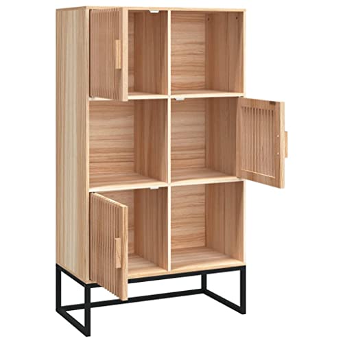Credenza de madera estable de 125 cm de alto para almacenamiento 6