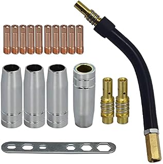 MB15 15AK Contact Tip 0.8mm M6 Tips Holder Difuser Shield Cup for MB15 15AK MIG Welding Torch 18pk