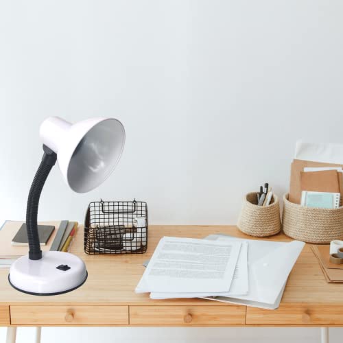 Luminária Mesa Abajur 35cm Articulada Flexível PT-06 Cor: Branco