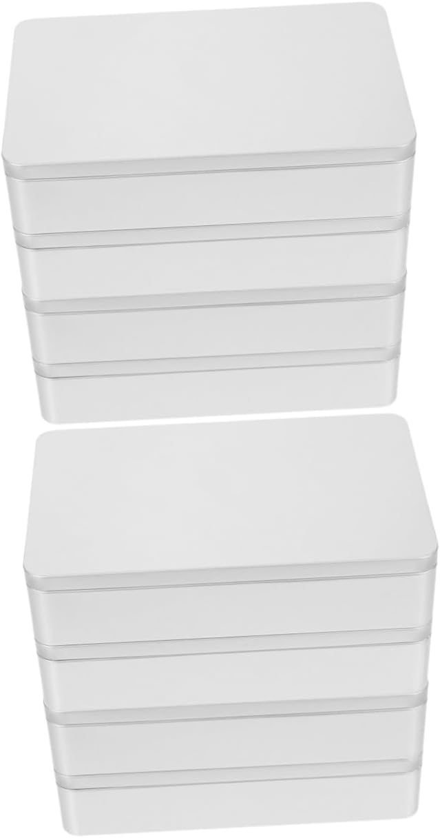 Ipetboom 8pcs Small Metal Storage Box Lids Compact and Lightweight Containers for Organizing Beads Usbs Candy and Small Items for Home Use