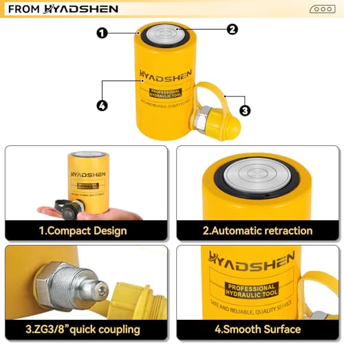 image for HYADSHEN 30 ton Hydraulic Cylinder Jack Sets Porta Power Ram Jack Kit 