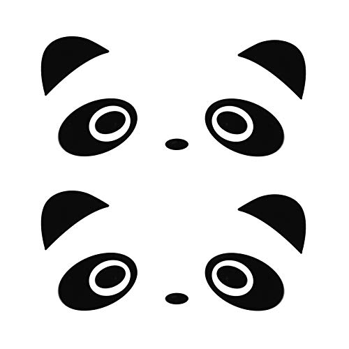 HALJIA 2 pièce Autocollant De Voiture Drôle Panda Yeux Voiture Poignée De Porte Vinyle Decal Graphiques Beau Rétroviseur pour Voiture Steer Réfléchissant