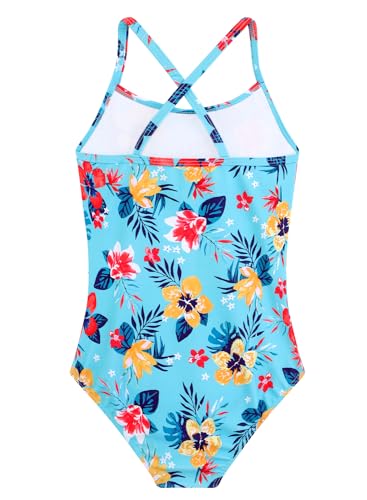 Image of Girls One Piece Swimsuits Summer UPF 50+ Quick Dry Beach Bathing Suit Cross Shoulder Strap Swimwear 2-10 Years