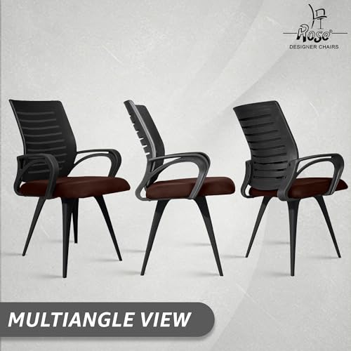 Image of ROSE Elite | 3 Years Brand Warranty | Ergonomic Office Chair, Study, WFH, Revolving, Rolling, Desk, Task, Laptop, Student Chair (Brown Seat & Black Back, Elite MB Reception)