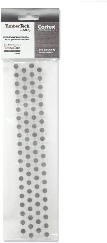 TimberTech Collated Cortex Replacement Plugs 80 Count – Sea Salt Gray