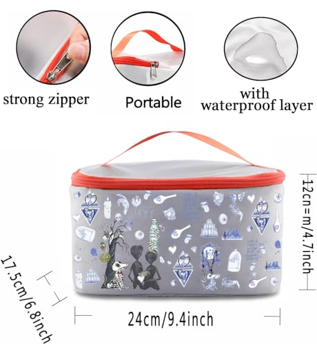 PXTIDY Corpse Horror Bride Inspired Cosmetic Case Bride Wedding Gift Horror Movie Makeup Organizer Bag Halloween Party Gift3