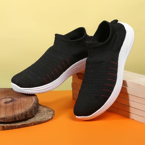 Image of XENIX Light Weight Breathable Knitted Men Socks /Slip-on Sports Shoes for Jogging & Cycling, Training |Premium Socks Sports Shoes|Eva Socks Knitted Running Shoes