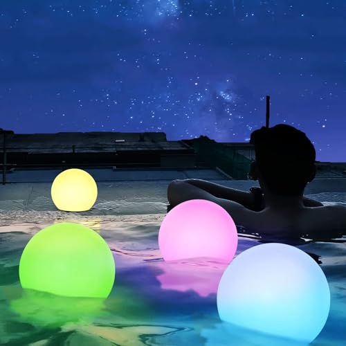 FUYO Solarlampen für Außen, 3er Set Solarlampe Garten Led Solarleuchte mit Fernbedienung 8 Farben Solar-Deko-Stein Solar Kugel Außen Innen IP67...
