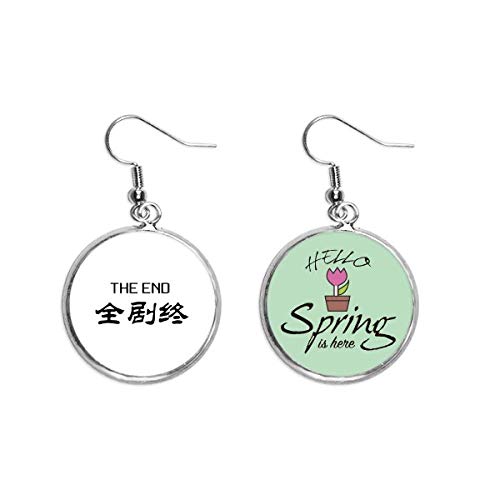 Pendientes de primavera elegantes y colgante decorativo de joyas exclusivas