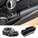 ZCLINKO for 2024 Mini Cooper F56 Organizer Front Door Side Storage Box Door Side Organizer Grab Tray 2015-2024 Mini Cooper Countryman Armrest Phone Container Accessories 2PCS