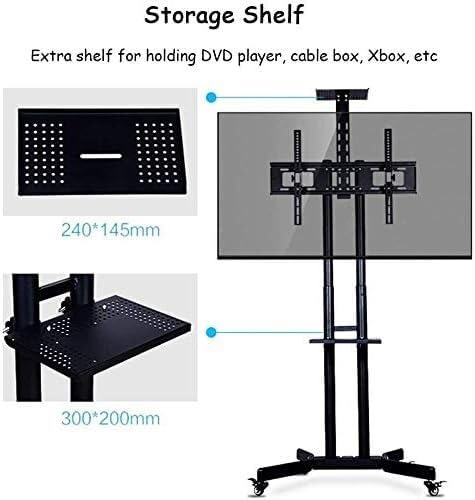 Soporte móvil universal para TV, carrito rodante miniatura 6