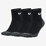 3 pair pack NIKE U NK Everyday Max Cush Ankle 3Pr Socks, Unisex adulto, Black/ Anthracite/ White, L