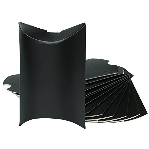 Vlovelife 50Pcs Black Cute Pillow Favor Boxes Kraft Paper Gift Boxes Wedding Party Favor Favour Gift Candy Boxes #TOP2