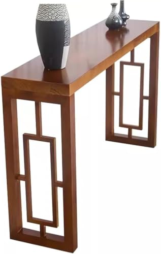 RuPS Wooden Console Table Modern Solid Wood Entryway Table for Li...