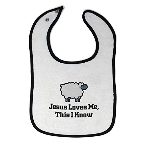 Toddler & Baby Bibs Burp Cloths Christian Jesus Loves Me This I Know Christian God Style C Cotton Baby Items for Baby Girl & Boy White Black Design Only