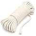Craft Rope 1/4 Inch Natural Cotton Rope 65 Feet Long Clothesline All Purpose Rope for DIY Rope Basket/Mat as Candle Replacement Wick Self Watering Rope for Potted Plants