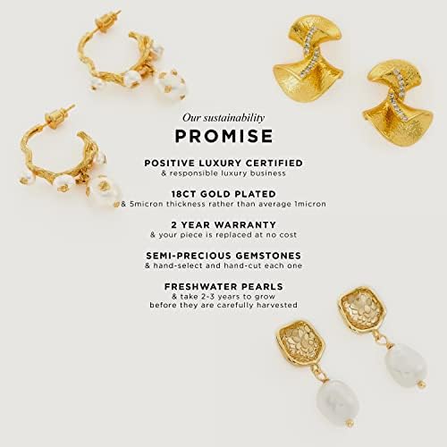 Miniatura 6 de C.Paravano Pendientes de oreja para mujer Aretes de oro Pendientes de plata de ley para mujer Puños de aretes para mujer sin perforar