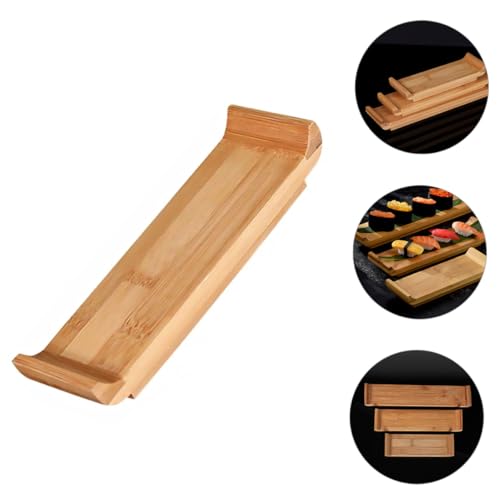 Plato pequeño de sushi de madera estilo japonés miniatura 7