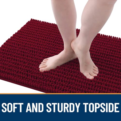 Image of OLANLY Dog Door Mat for Muddy Paws 24x16, Ultra-Absorbent Chenille Mud Mat