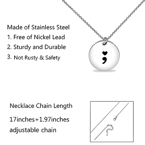 Semicolon Earrings Depression Mental Health Awareness Gift for Her - Suicide Prevention Jewelry4