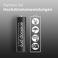 eneloop pro - AA Akkus Wiederaufladbar (4 Stück) - 2500 mAh NiMH Batterien – Ansicht 2