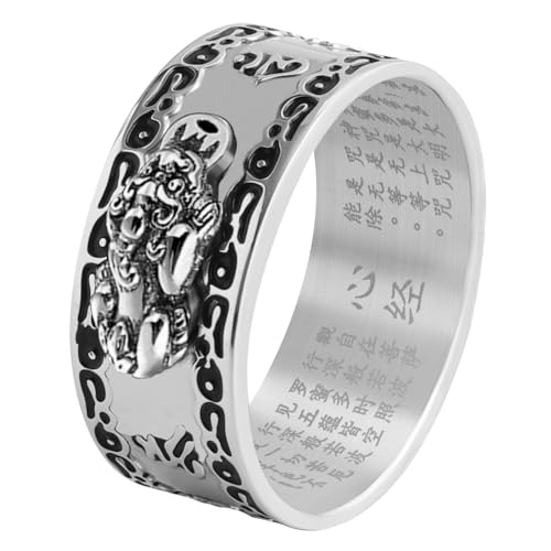 Image of Feng Shui PiXiu Mantra Ring - Lucky Wealth Jewelry