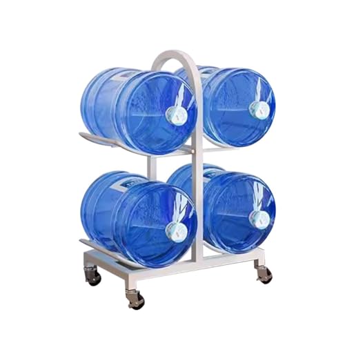 SBCGFY Soporte para Jarra De Agua, Portabilidad, 2 O 3 Niveles, Cubo De Agua Pura, Gran Capacidad, Doble Fila, para El Hogar, La Cocina Y La Oficina, Blanco, 45 X 28 X 65 Cm