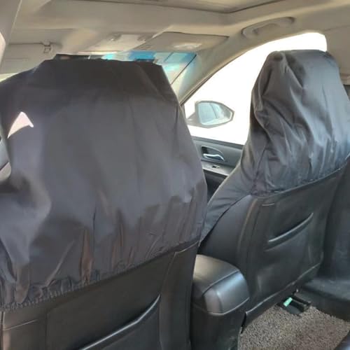 TYXHXTF 2 Stück Autositzschoner, Auto Sitzschutz für Vordersitze, Schutzbezug für Fahrersitz - Schonbezug Werkstatt, Auto Sitzüberzüge Autositzschutz, Wasserdicht schwarz