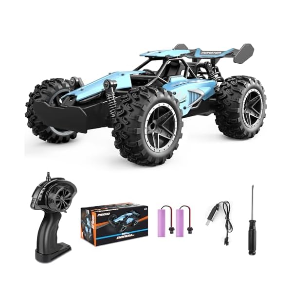 Pmgud Ferngesteuertes Auto, 2,4 GHz 1:18 Proportional 2WD 20+ km/h Hobby Offroad Monster RC Truck, wasserdichte RC Truggy RTR GelÃ¤ndegÃ¤ngig Spielzeug-blau