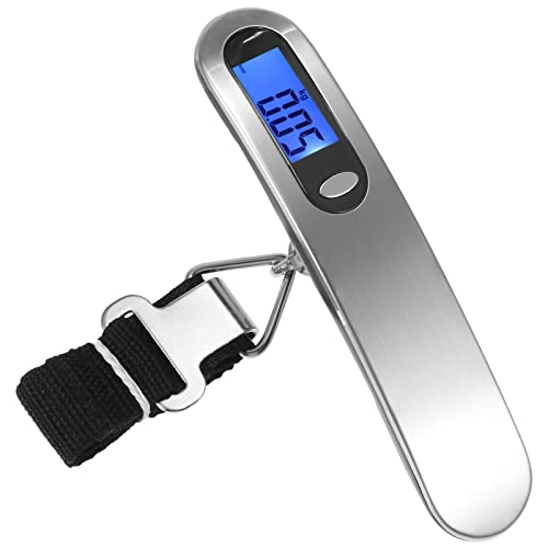 Pèse-bagage numérique portable avec écran LCD rétroéclairé Fonction tare Pèse-bagages pour voyage/vie familiale Usage domestique Cover