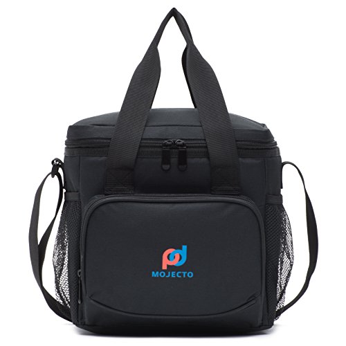 Cooler Lunch Bag (10 x9.5 x7 Inches) - 600D Strong Polyester Fabric, Thick Peva Liner, Multiple Pockets And Strong Zippers. For School, Office, Sports. Picnics.