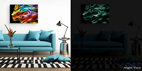 Startonight Canvas Wall Art Abstract Woman Face Colored Painting, Framed 32" X 48" #TOP6