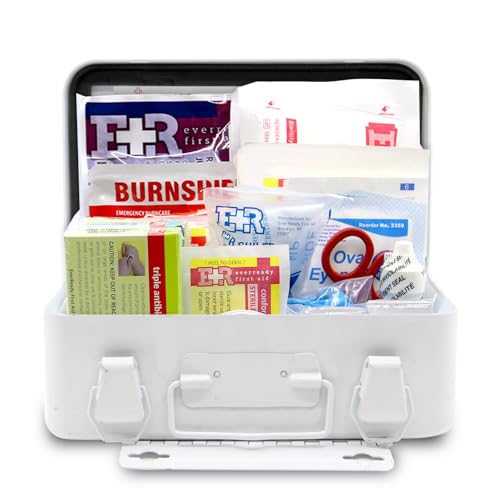 Ever Ready First Aid 10 Person First Aid Kit with Metal Case, Type III, Ansi A, OSHA Compliant