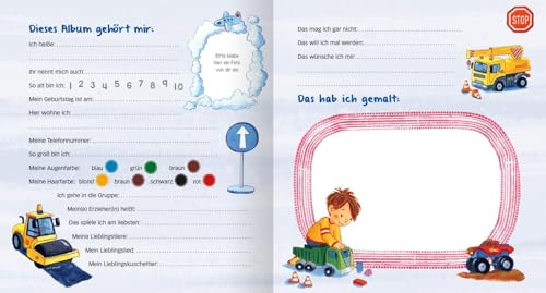 Ars Edition GmbH Kindergarten-Freunde (Fahrzeuge): Freundebuch ab 3 Jahren für Kindergarten und Kita, für Jungen und Mädchen, 4489120919