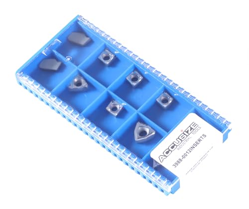 Accusize Industrial Tools 2 Pc of Each Kind of Carbide Inserts for 3988-0012, for Cutting Aluminum, 10 Pc, 3988-0012INSERTS