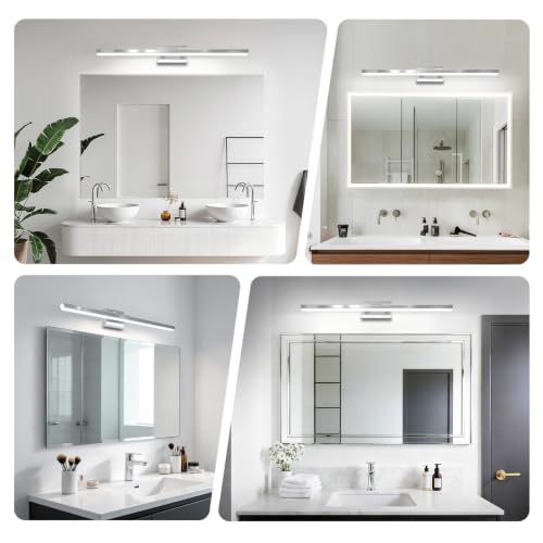IZORRO Modern Bathroom Vanity Light 40 inch, Rotatable, 32W Dimmable Led Bathroom Light Fixture Over Mirror, Chrome Vanity Light Bar (Cool White 6000K) by IZORRO - Used condition - Image 8