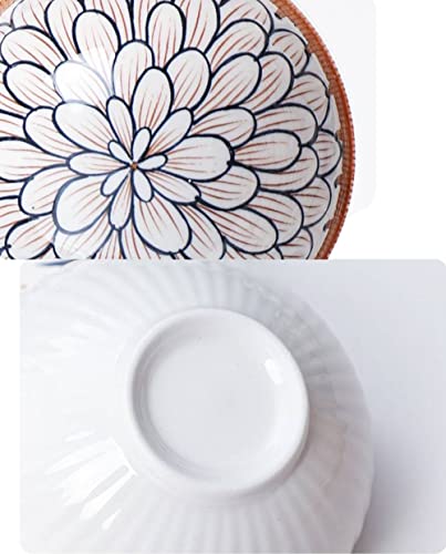 Image of Porcelain Bowls Set, 300 ML Serving Bowls Cereal, Salad, Pasta, Soup, Dessert, Suitable for Restaurant & Kitchen, Dishwasher Microwave & Oven Safe for Dining (6 -Piece)