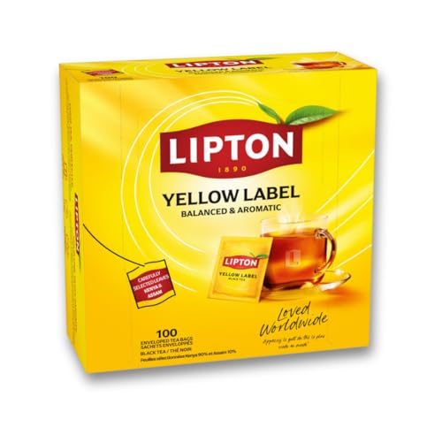 LIPTON Caja de 100 bolsas de té amarillo